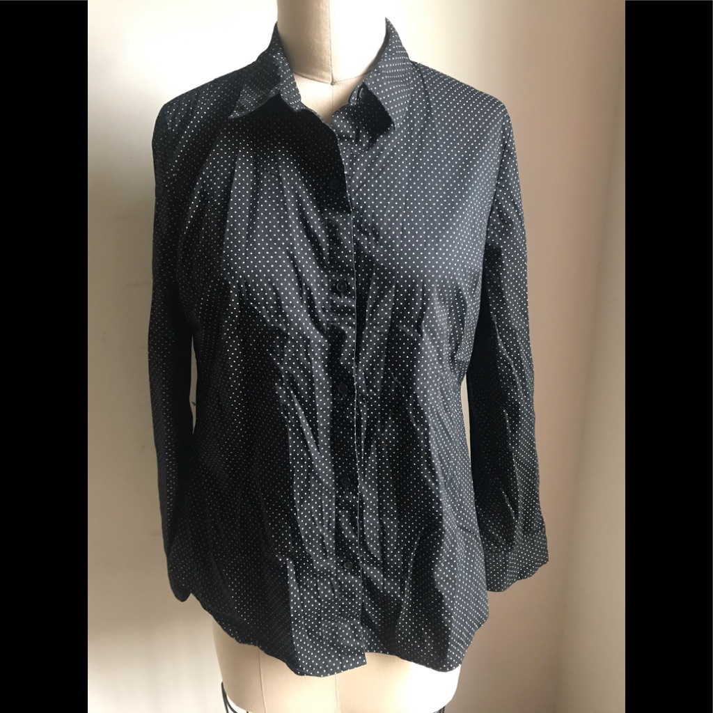 Polka Dot Collared Button Down